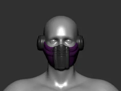 helmet high poly sculpt 3d printable  3D model 77