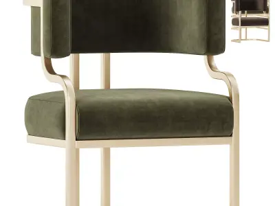 Light fixture faux modern chairs 3D model