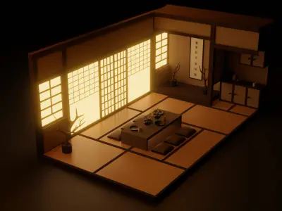 Asian Room 3D model