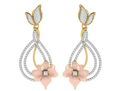Women Pendant Earring Sets 3dm STL OBJ FBX Renders Details 3D print model order