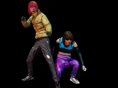 Cyberpunk RX1 Low-poly 3D model