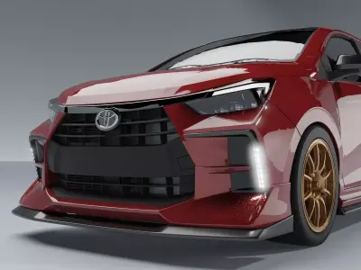 Toyota Agya 2023 Modified GR-S 3D Model 3D model