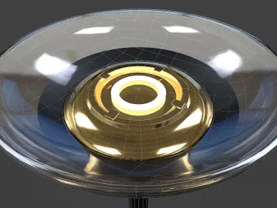 Torchiere Floor Lamp - Low Poly Low-poly 3D model