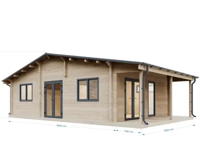 Log house cabin 3 3D model