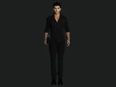 AAA 3D REALISTIC MALE CHARACTER - YOUNG BUSINESSMAN  CEO WORKER Low-poly 3D model