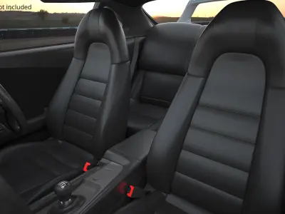  Toyota Supra 3000GT TRD Vented Hood Edition White Rigged for Cinema 4D 