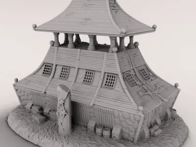 medieval house 3D print model