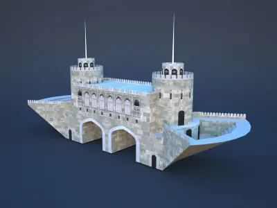 Muscat Gate Museum Low-poly 3D model