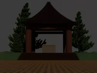 Japanese mini-temple  3D model