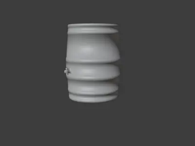 Lowpoly Wine Barrel  3D model
