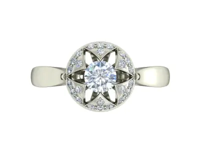 Women Wedding Engagement Ring 3D print model 20