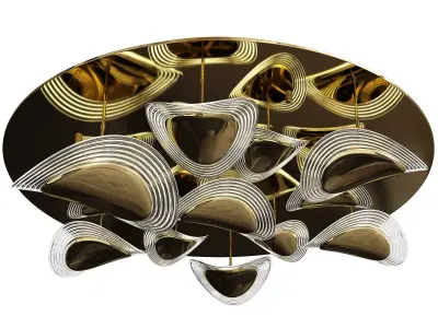 MAURINE gold leaf ceiling light Low-poly 3D model