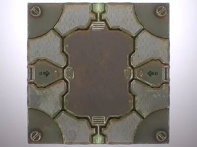 PBR Sci-Fi Spaceship Texture 40 Low-poly 3D model