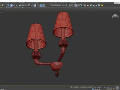 Rotterdam 5563 02 Wall Sconce Low-poly 3D model