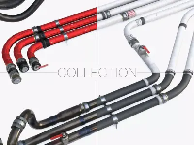 Modular Pipes - Sci-Fi Collection 3D Model Pack