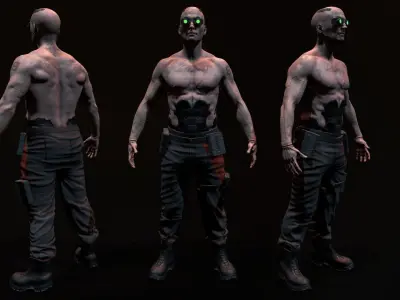 Cyberpunk Male Low-poly 3D model