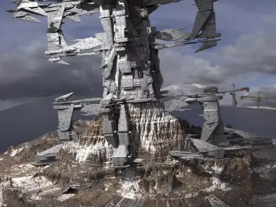 Alien Mining Base 2 3D model