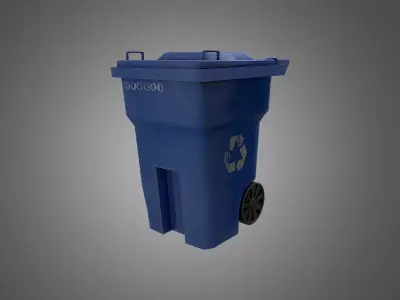 Recycle Bin - 4K PBR Game Ready  Low-poly 3D model