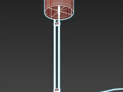 SOPORTE BLACKENED BRASS FLOOR LAMP 3D model