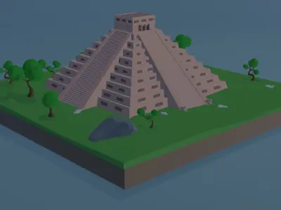 Chichen Itza  Low-poly 3D model