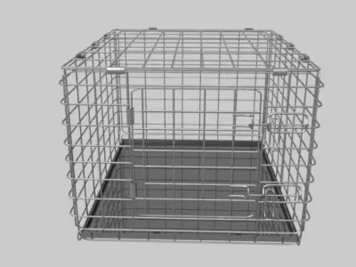 Animal Dog Crate rigged Low-poly 3D model