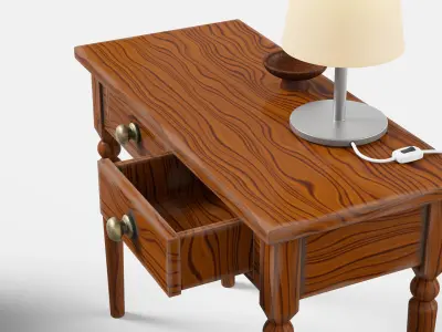 Stylized furniture set 3D model