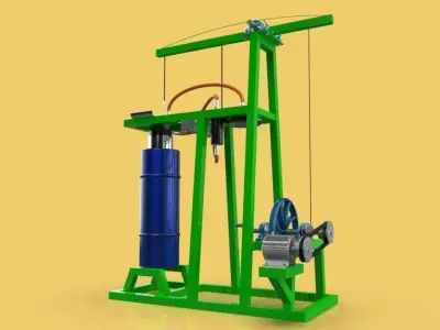 STIRLING STEAM POWER ENGINE ELECTRIC GENERATOR 3D model
