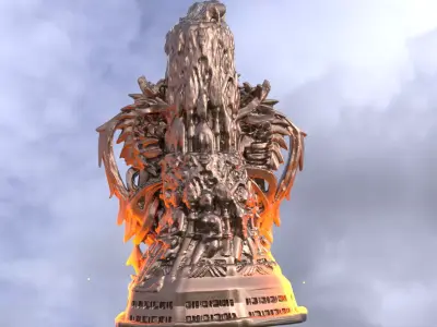 Sea Horse Heart Rock 3D model