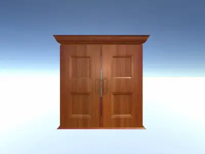 dart board cabinet with darts  Low-poly 3D model