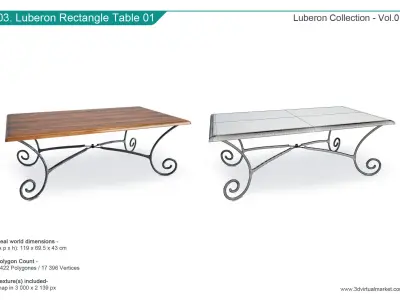 French Luberon Wooden Collection 3D model