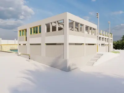 Swimming pool-stadium pool 3D model get
