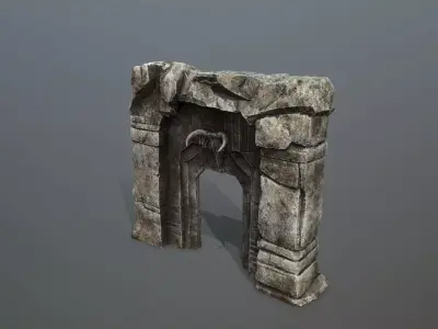 old gate Low-poly 3D model shop