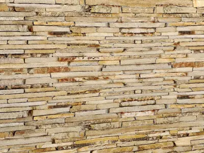 Stone wall slate 10 3D model