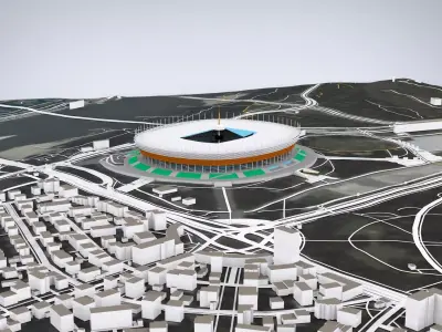 Warsaw National Stadium Warsaw Poland 3D model