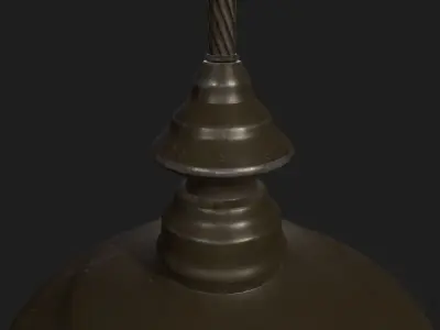 Vintage Ceiling Light Free low-poly 3D model