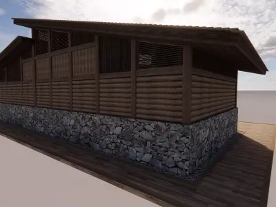 Public Restroom Building -B12 3D model