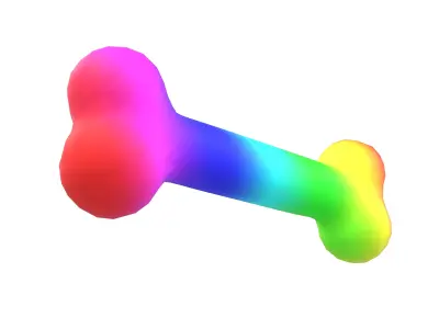 Rainbow Bone v1 001 Low-poly 3D model