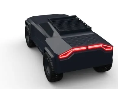 futuristic overland vehicle 3D model