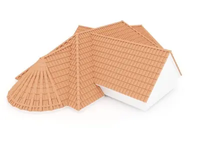 Realistic Roof Shingles 15 3D model