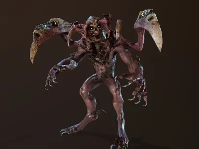 DoomDemon1 demon Low-poly 3D model