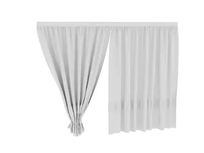 Curtain Low-poly 3D model