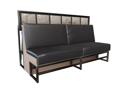 Modern Restaurant Booth  Bar Seating 3D model