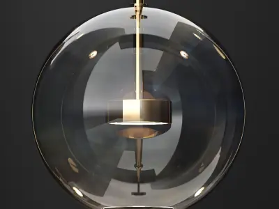 Wall light G and C Bolle Soffio vertical long CLEAR  COLD 3D model