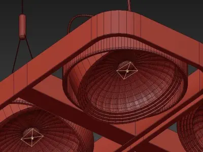 AIXLIGHT pendant lamp with four lights 3D model