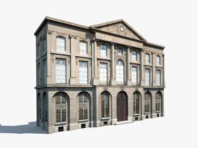 Building Facades BUNDLE2 Low-poly 3D model