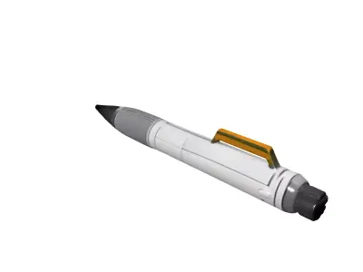 White Modern Stylus Pen Low-poly 3D model