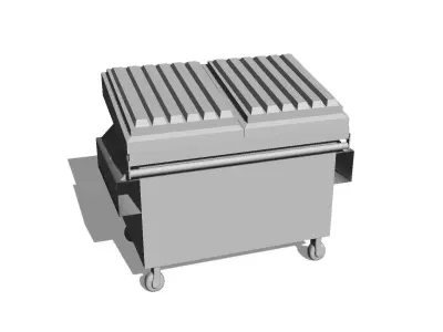 Dumpster Low-poly 3D model purchase