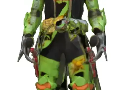 Futuristic Tiger Ninja Warrior 3D print model