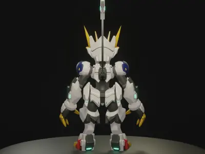 Barbatos Gundam Low-poly 3D model