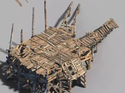 Surface-Yellow River Dam-Horizontal Surface 01 3D model